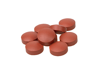 Round red tablets like Finasteride tablets, Sample Image