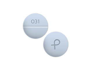 Light blue pills like Alprazolam pills, Sample Image